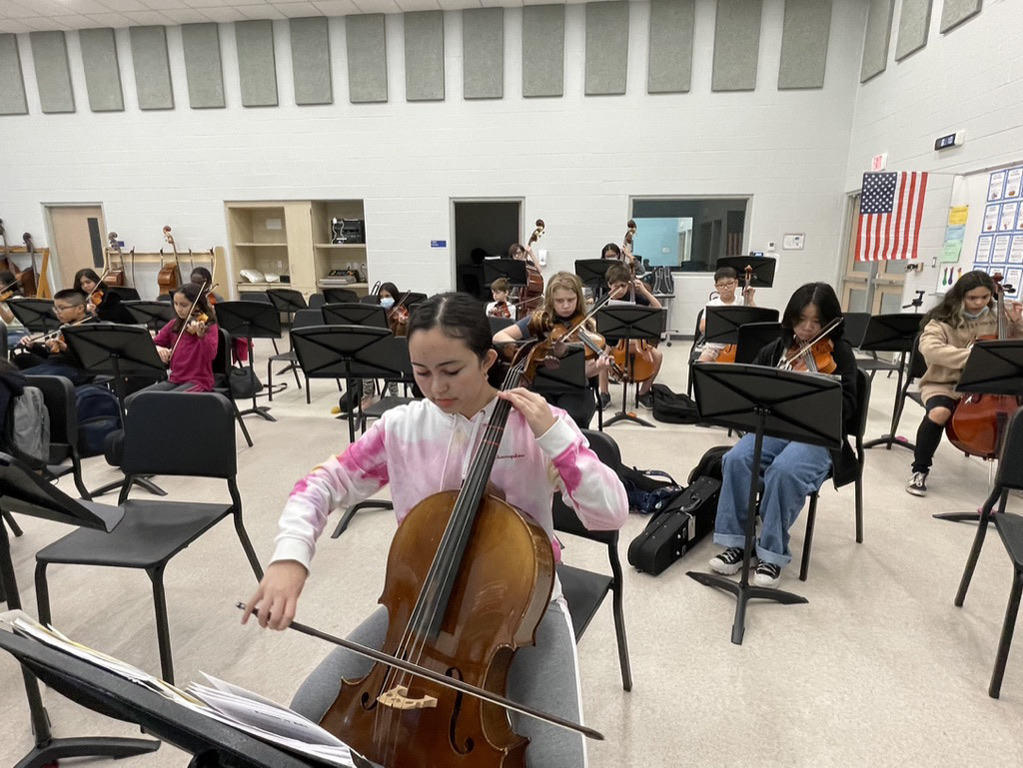 Girl playing cello