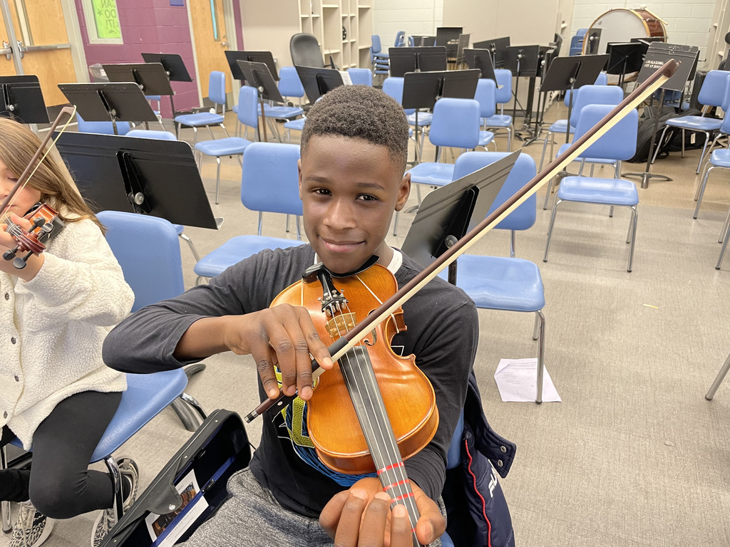 Boy playing violin